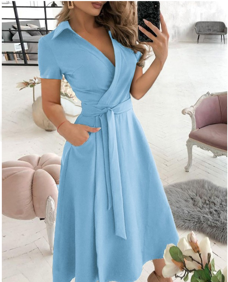 Women's Short Sleeve Wrap Dres - Wrap Dress Work review and price