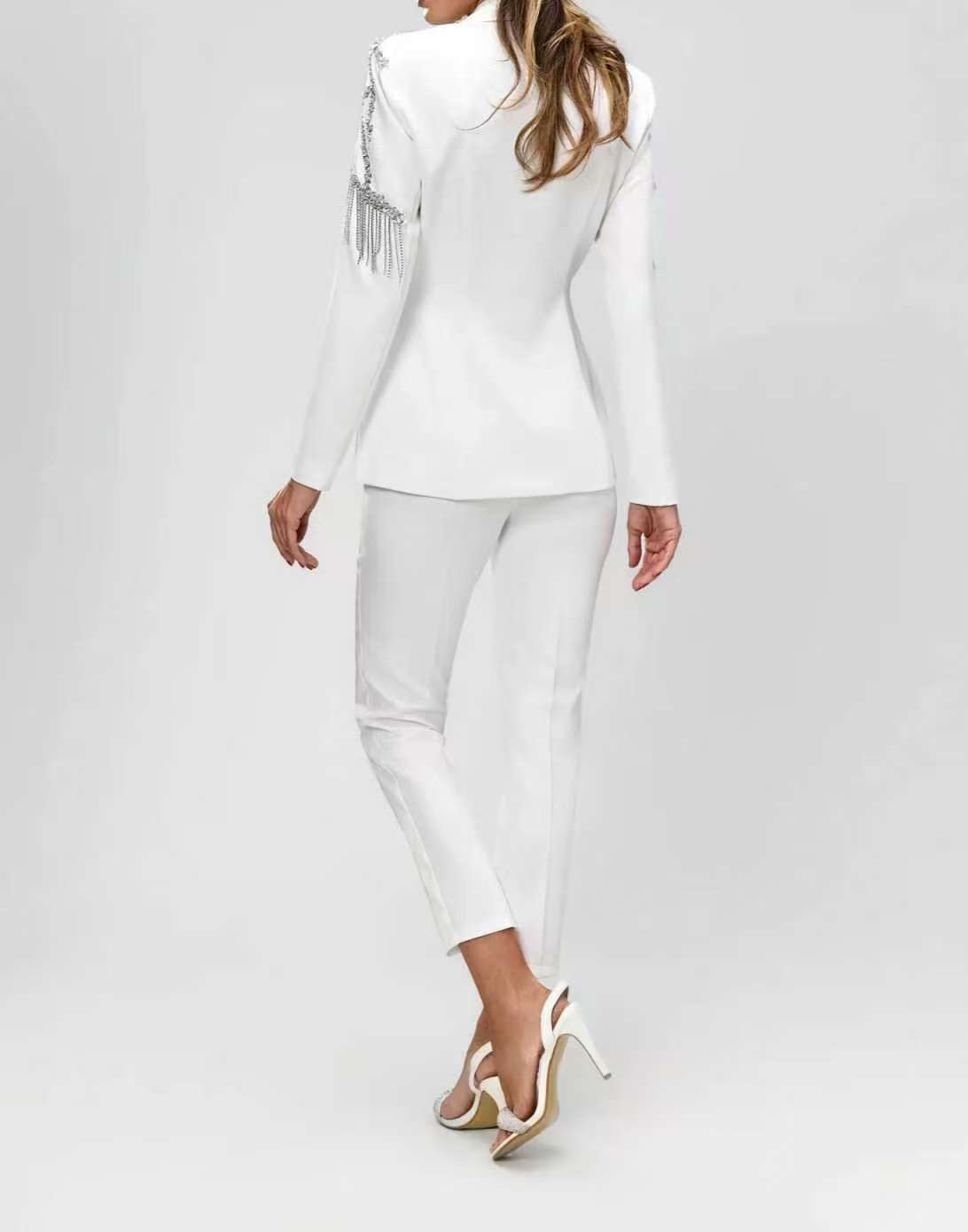 Crystals Beading Women Suit Se - Women'S Formal Wear For A Wedding Guest review and price