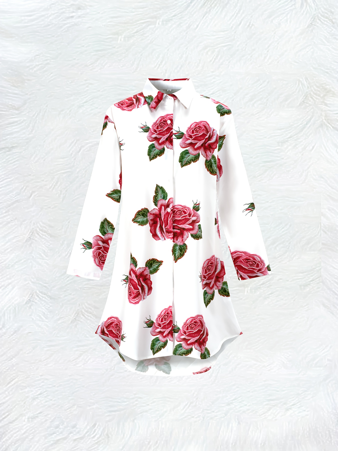 Women Red Rose Floral Lapel Lo - Women'S Red Formal Wear review and price