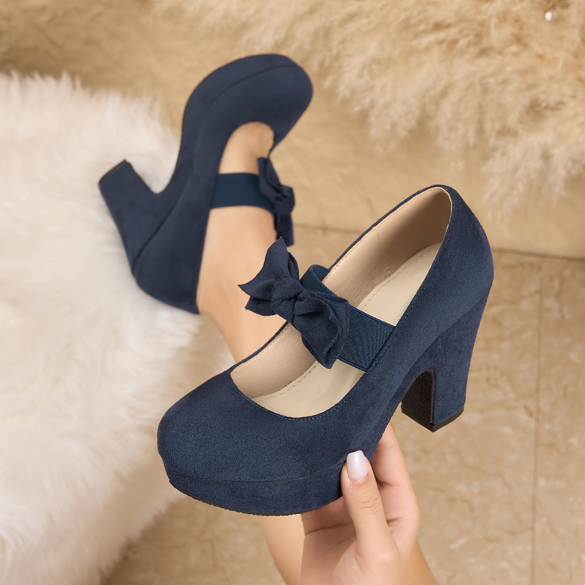 Large size women's  bow Mary J - Women Formal Office Wear Shoes review and price