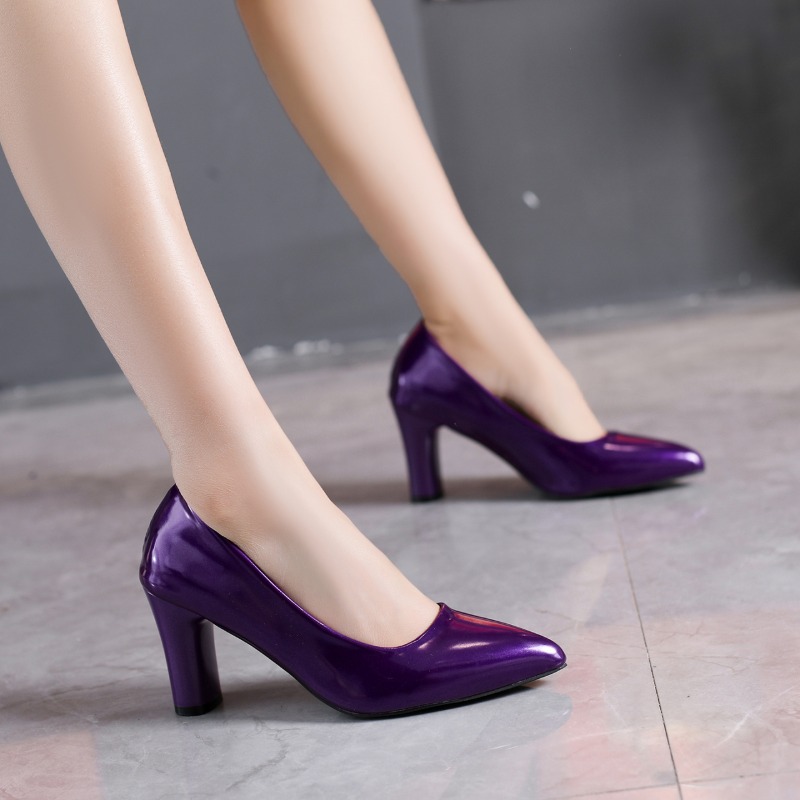 Plus Size Patent Leather Pump  - Pump Heel Block review and price