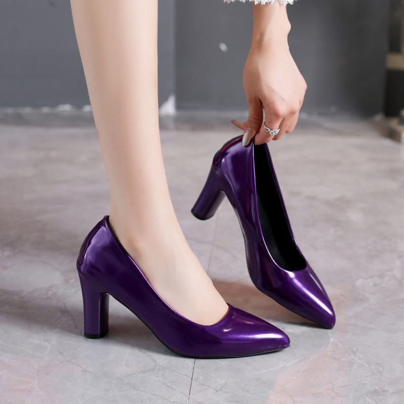 Plus Size Patent Leather Pump  - Pump Heel Block review and price