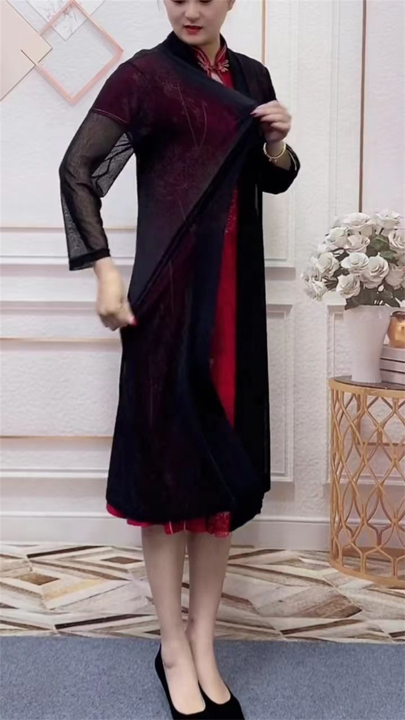 Wearing a high-end new mesh sh - Elderly Women Formal Wear review and price