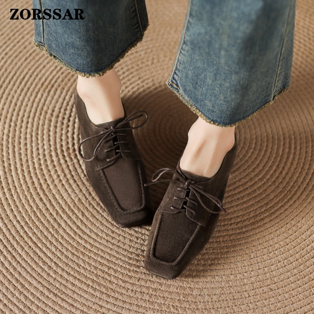 Women's Brown Suede Square Toe - Women Formal Office Wear Shoes review and price