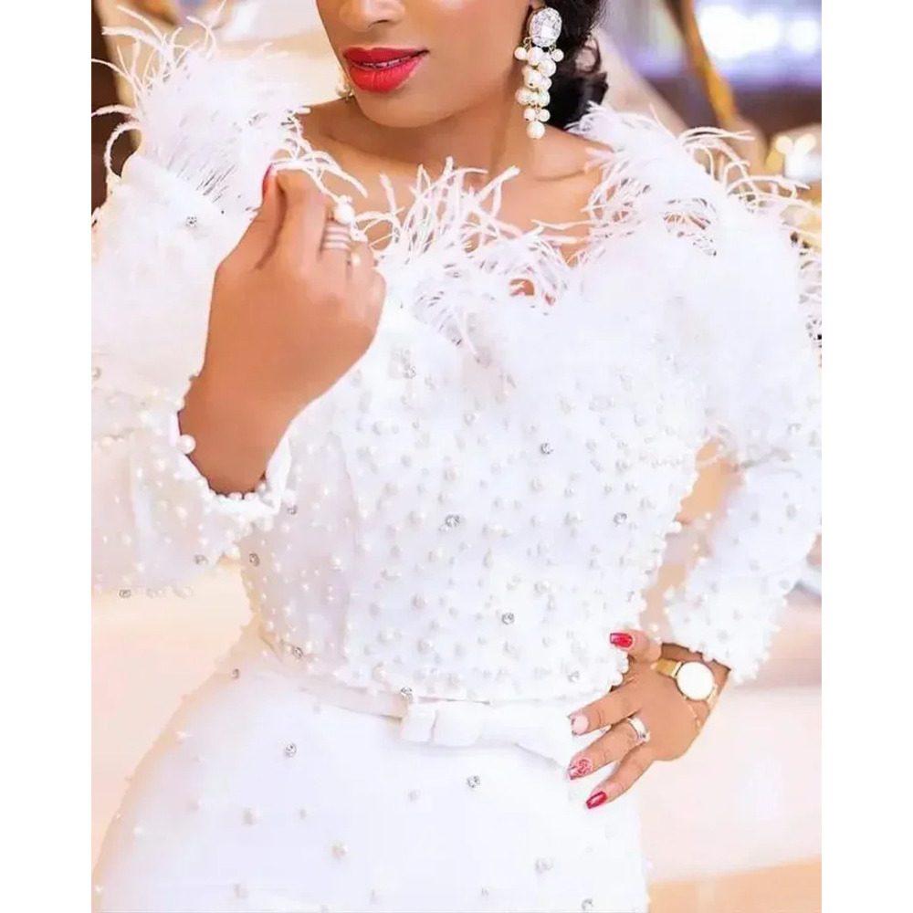 Feather White Dress Party Wome - Formal Wear Gowns For Women review and price