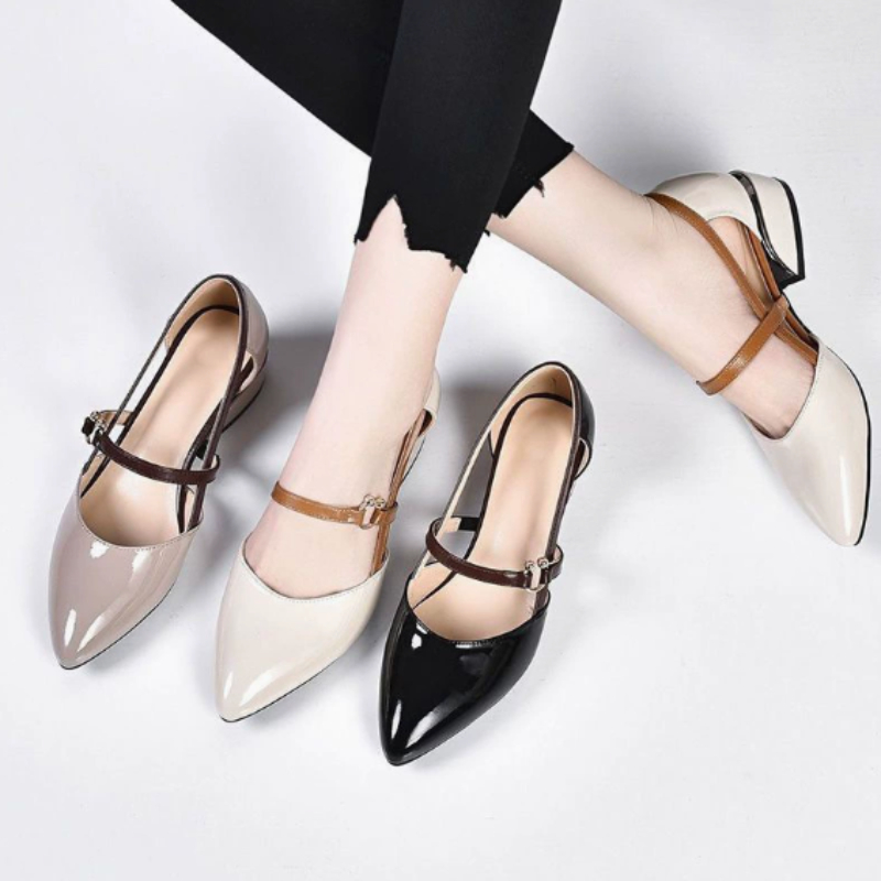 Women Two Tone Slingback Shoes - Pump Heel Block review and price